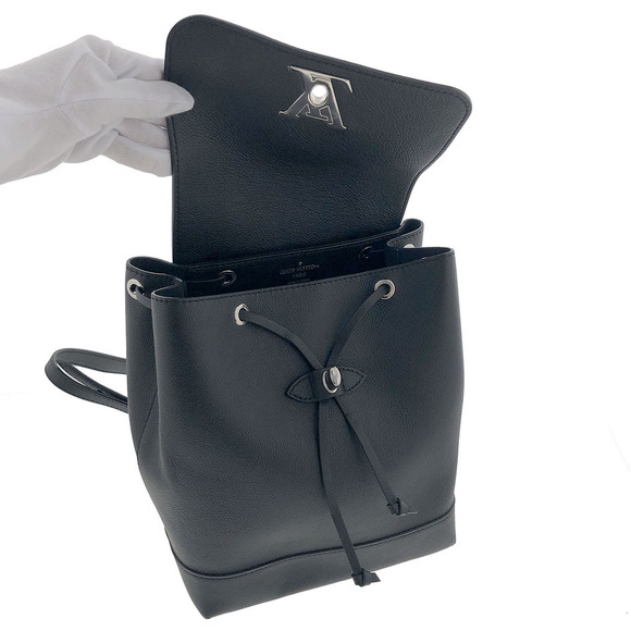 Louis Vuitton Lock Me Backpack Rucksack Noir Black Silver Hardware - Picture 4 of 12